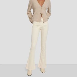 7 For All Mankind Cream Flare Pants